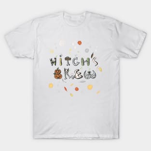 Witch's Brew Doodle Text T-Shirt